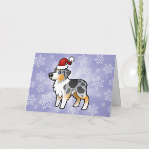 Christmas Australian Shepherd Feiertagskarte