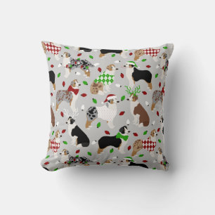 Christmas Australian Shepherd Throw Kissen