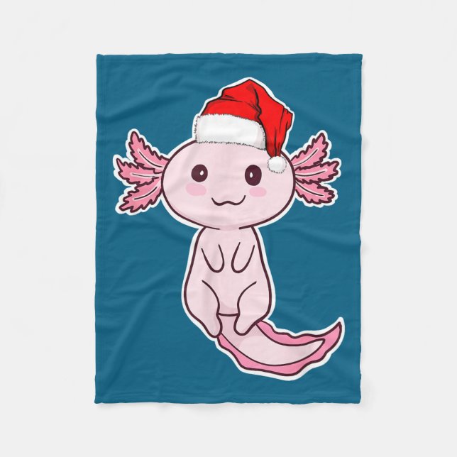 Christmas Axolotl  Fleecedecke (Vorderseite)