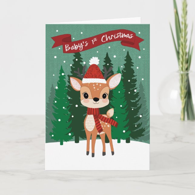 Christmas Baby 1st Christmas Karte (Vorderseite)