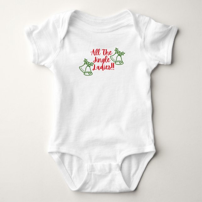 Christmas Baby Bodysuit - Jingle Ladys Bells Baby Strampler (Vorderseite)