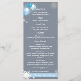 Christmas Baby Boy Baby Shooter Party Menükarte
