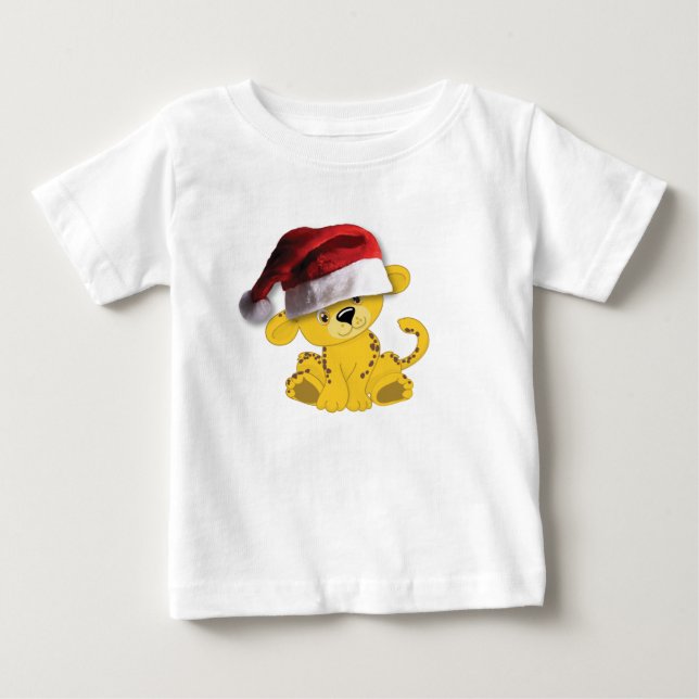 Christmas Baby Cheetah Baby T-shirt (Vorderseite)