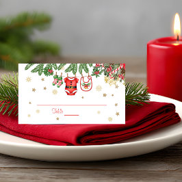 Christmas Baby Clothes Line Place Card Platzkarte