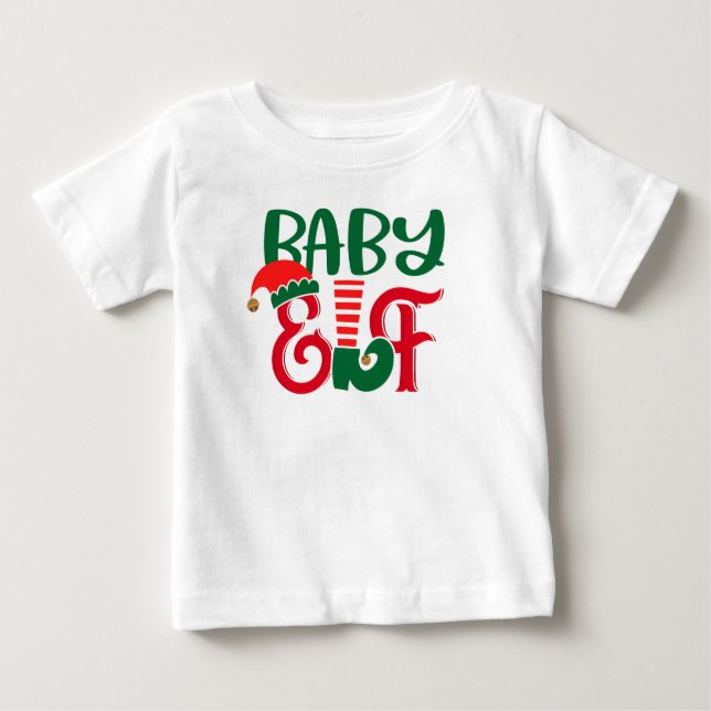 Christmas Baby Elf Baby T-shirt (Vorderseite)
