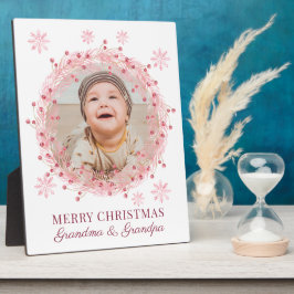 Christmas Baby Foto For Grandma And Grandpa Fotoplatte