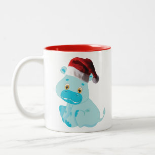 Christmas Baby Hippo Zweifarbige Tasse