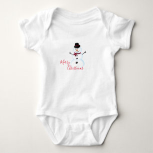 Christmas Baby Jersey Bodysuit/Snowman Strampler