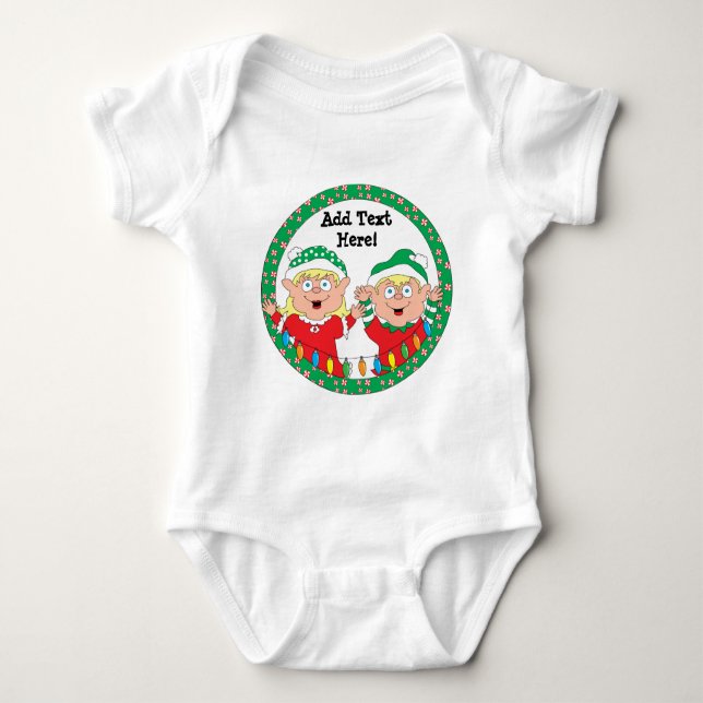 Christmas Baby Jersey Bodysuit Strampler (Vorderseite)