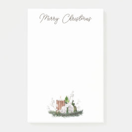Christmas Baby Lamb Candle Pine Post-it Klebezettel