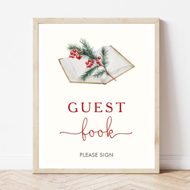 Christmas Baby Shooter Guest Book Sign Poster (Von Creator hochgeladen)