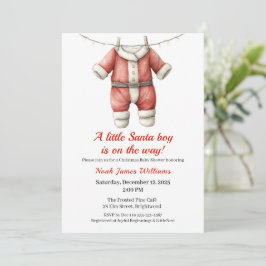 Christmas Baby Shower Boy | Einladung von Santa Ba