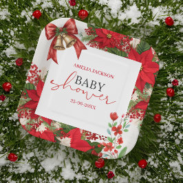 Christmas baby shower festive pappteller
