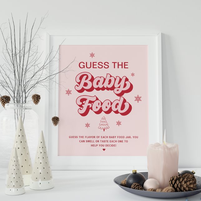 Christmas Baby Shower Game Raten Sie das Baby Food Poster (Von Creator hochgeladen)