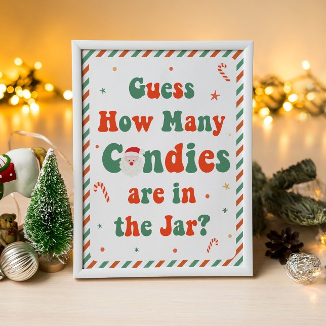 Christmas Baby Shower Guess How Many Candies Poster (Von Creator hochgeladen)