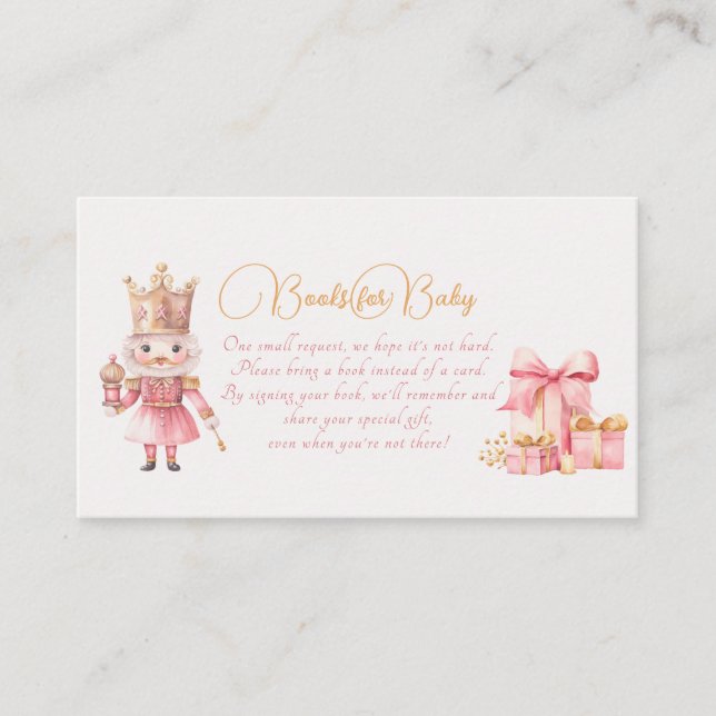 Christmas Baby Shower Nutcracker Book for Baby Begleitkarte (Vorderseite)