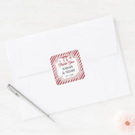 Christmas Baby Shower Quadratischer Aufkleber