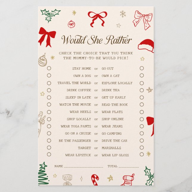 Christmas-Baby-Shower-Würde-sie-vielmehr-Spiel (Vorderseite)