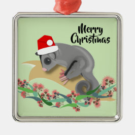 Christmas Baby Sugar Glider Ornament Aus Metall