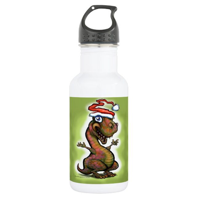Christmas Baby T-Rex Trinkflasche (Vorderseite)
