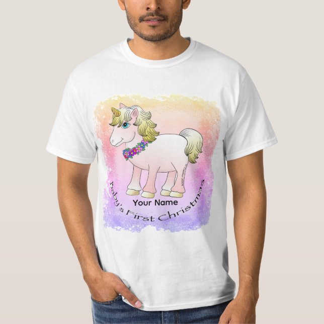Christmas Baby Unicorn T-Shirt (Vorderseite)