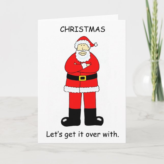 Christmas Bah Humbug Feiertagskarte (Vorderseite)