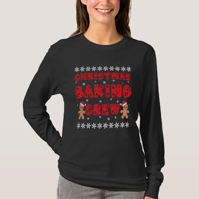 Christmas Baking Crew Gingerbread Men With Xmas Ha T-Shirt (Vorderseite)