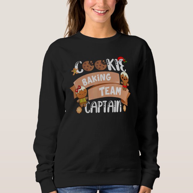 Christmas Baking Team Captain Cookie Gingerbread B Sweatshirt (Vorderseite)