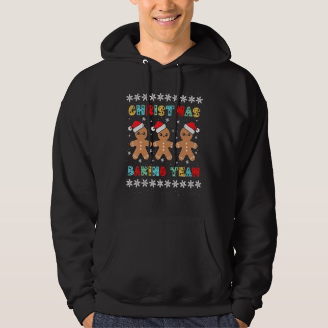 Christmas Baking Team Gingerbread Men With Xmas Ha Hoodie (Vorderseite)