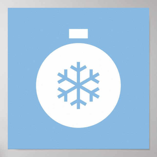 Christmas Ball Blue Poster (Vorne)