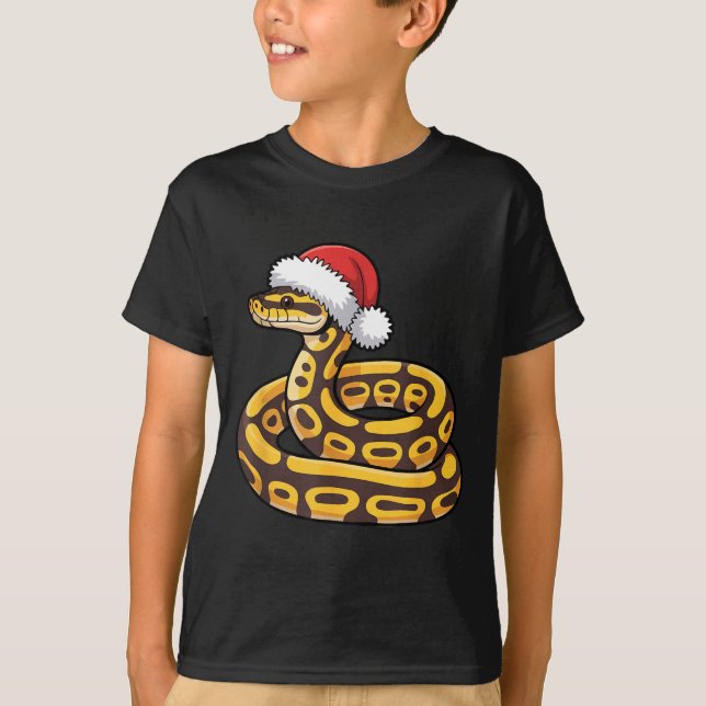 Christmas Ball Python Ugly Xmas Sweater Snake Love T-Shirt (Vorderseite)