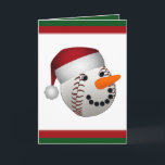 Christmas Baseball Snowman Feiertagskarte<br><div class="desc">* Niedliches Baseball, erfunden, um wie ein Weihnachtsschneemann auszusehen. - Hey Baseball Spieler und Fans! Sie können dieses Element anpassen, indem Sie Text, ein Foto oder die Größe des Bilds hinzufügen. Es gibt auch Hintergrundfarben, die Sie zu personalisieren hinzufügen können! Benutzen Sie den CUSTOMIZE IT Button um loszulegen! **** *...</div>