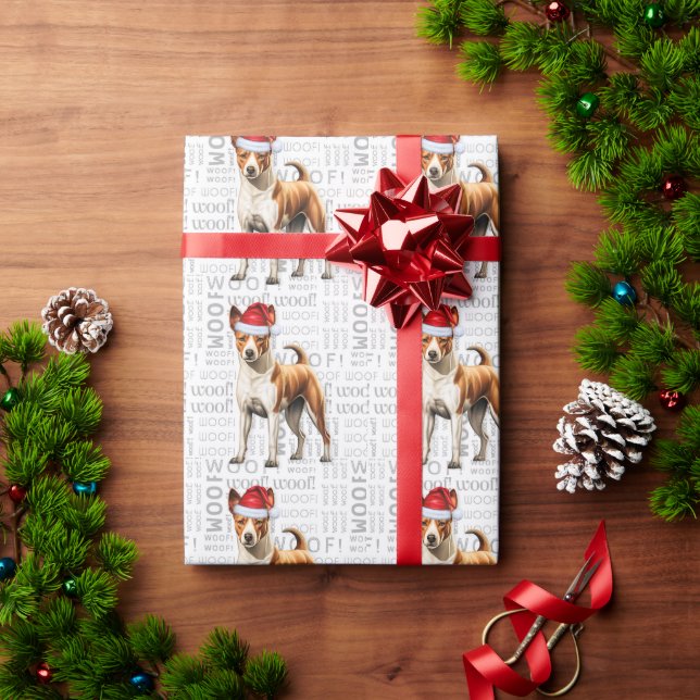 Christmas Basenji Dog Lover Holiday Geschenkpapier (Feiertagsgeschenk)