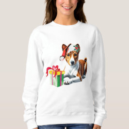 Christmas Basenji Doppy Welpe Sweatshirt