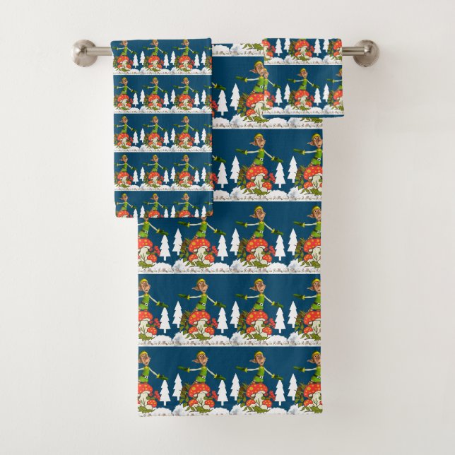 Christmas Bath Towel Sets, Elf (En situation)