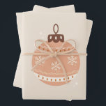 Christmas Bauble Beige Geschenkpapier Set<br><div class="desc">Weihnachtsbaum - Feierliche Dekorationen - Weihnachtsbaum - Neutrale Beige Erdtöne.</div>
