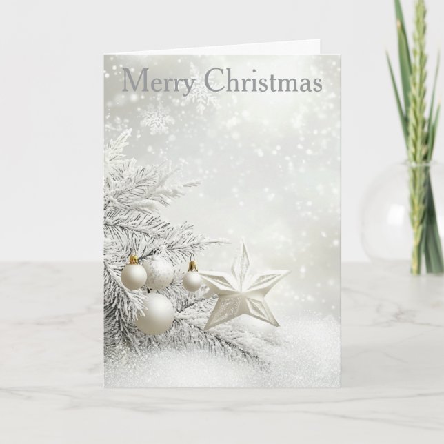 Christmas Bauble Feiertagskarte (Vorderseite)