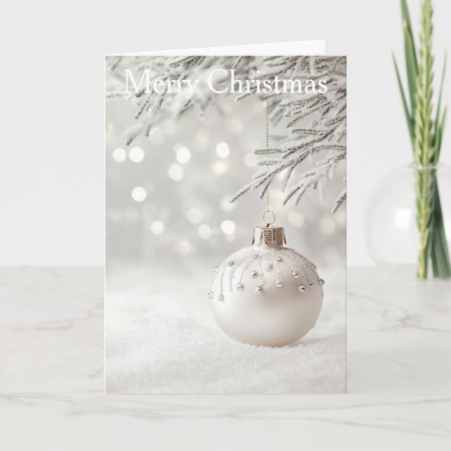 Christmas Bauble Feiertagskarte (Vorderseite)