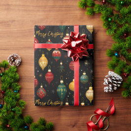 Christmas Bauble Ornament Bright Geschenkpapier