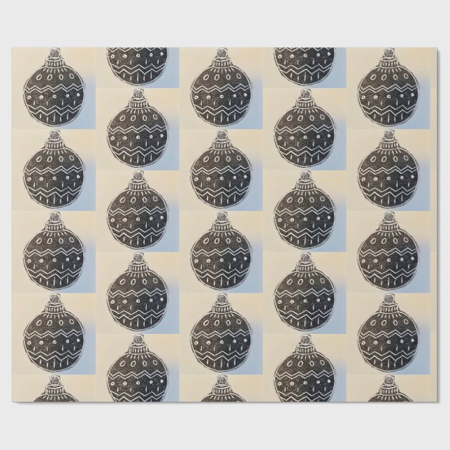 Christmas Bauble Wrapping Paper Geschenkpapier (Flach)