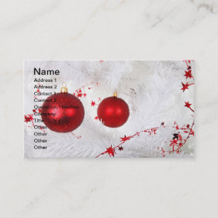 Christmas Baubles Business Card Visitenkarte