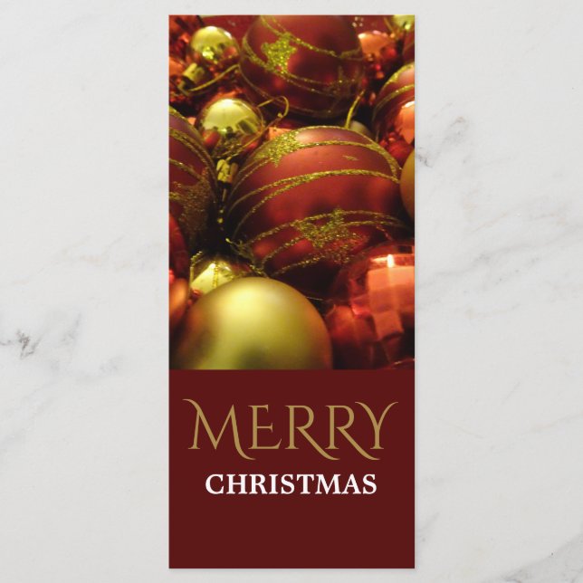 Christmas Baubles Menü Menükarte (Vorderseite)