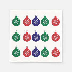 Christmas Baubles Paper Napkin Serviette