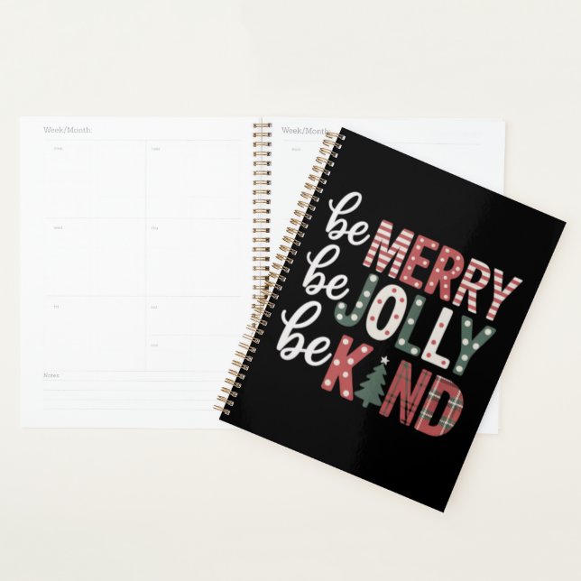 Christmas Be Kind Lehrer Merry Xmas Tree Jolly Planer (Anzeige)