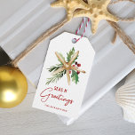 Christmas Beach Starfish Seas N Grüße Geschenkanhänger<br><div class="desc">Diese herrlichen Geschenktafeln des tropischen Strandes "Seas n’ Greetings" ergänzen Ihre Urlaubsgeschenke um die Touch der Küste. Die Seesterne in Aquarelltönen sind mit Blätter,  Beeren und Kiefernspießen dekoriert und mit modernen Handschriften versehen.</div>