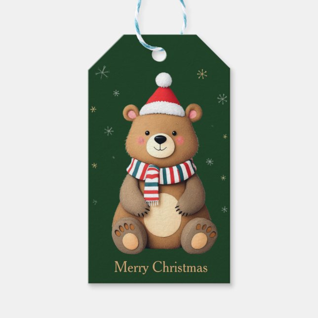 Christmas Bear Geschenkanhänger (Vorderseite)