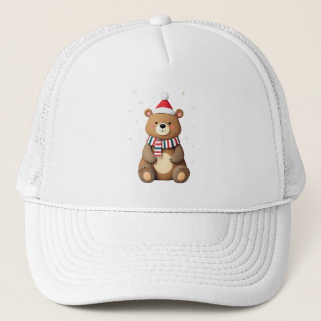 Christmas Bear Truckerkappe (Vorderseite)