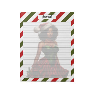 Christmas Beauty Pinup_ Journal Notizblock
