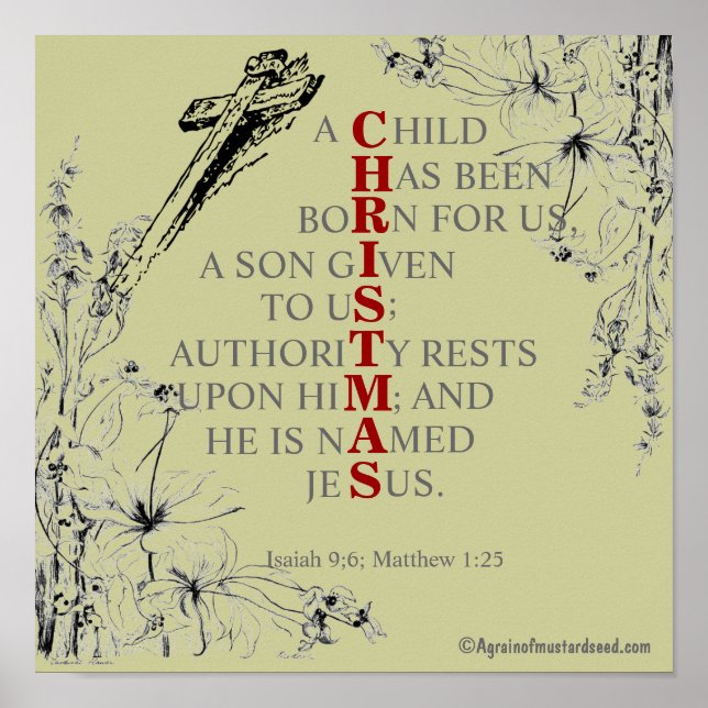 CHRISTMAS Bedeutung Poster (Vorne)