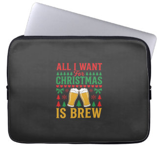 Christmas Beer All I Want Is Brew Laptopschutzhülle